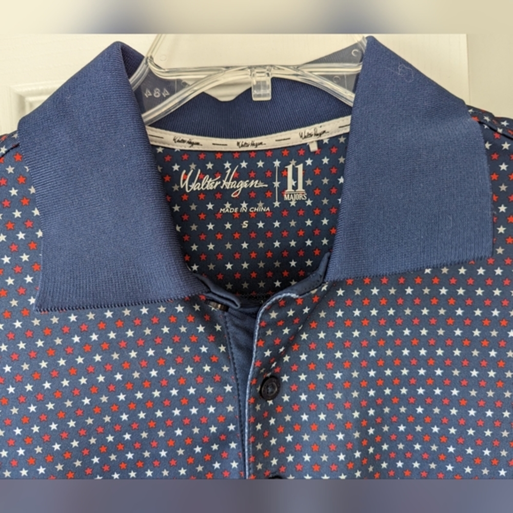 Red White and Blue Stars Golf Shirt